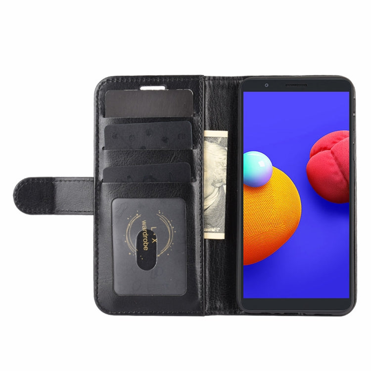 For Samsung Galaxy A01 Core / M01 Core R64 Texture Single Horizontal Flip Protective Case with Holder & Card Slots & Wallet& Photo Frame