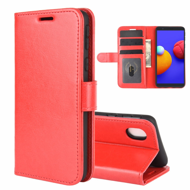 For Samsung Galaxy A01 Core / M01 Core R64 Texture Single Horizontal Flip Protective Case with Holder & Card Slots & Wallet& Photo Frame