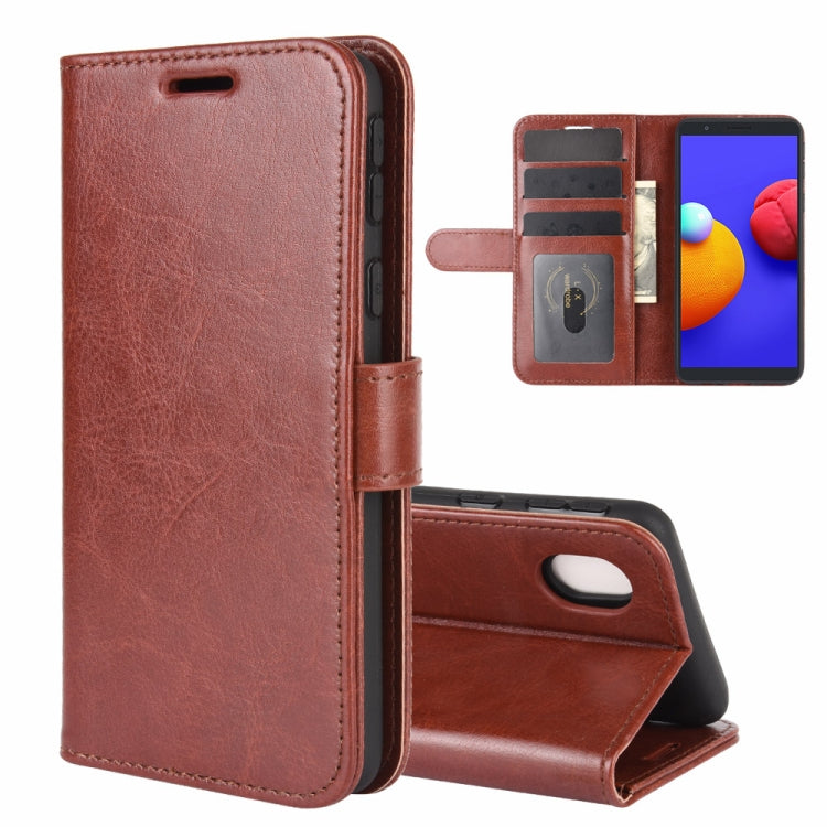 For Samsung Galaxy A01 Core / M01 Core R64 Texture Single Horizontal Flip Protective Case with Holder & Card Slots & Wallet& Photo Frame