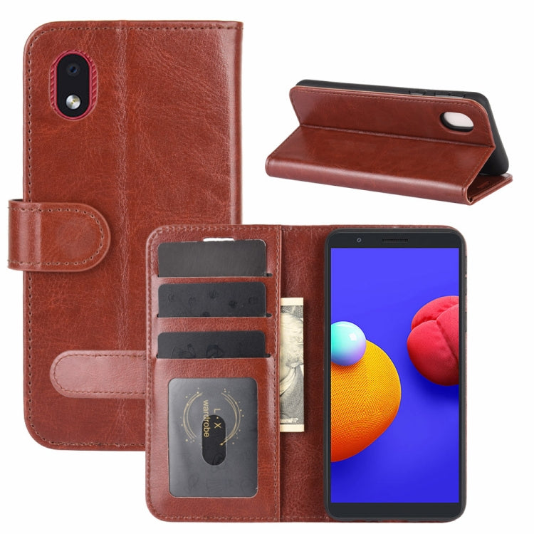 For Samsung Galaxy A01 Core / M01 Core R64 Texture Single Horizontal Flip Protective Case with Holder & Card Slots & Wallet& Photo Frame