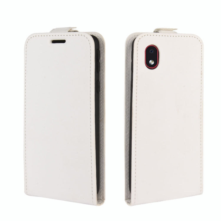 For Samsung Galaxy A01 Core / M01 Core R64 Texture Single Vertical Flip Leather Protective Case with Card Slots & Photo Frame