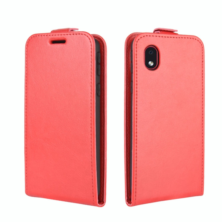 For Samsung Galaxy A01 Core / M01 Core R64 Texture Single Vertical Flip Leather Protective Case with Card Slots & Photo Frame