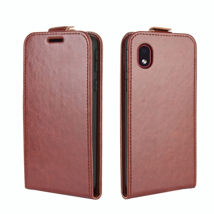 For Samsung Galaxy A01 Core / M01 Core R64 Texture Single Vertical Flip Leather Protective Case with Card Slots & Photo Frame