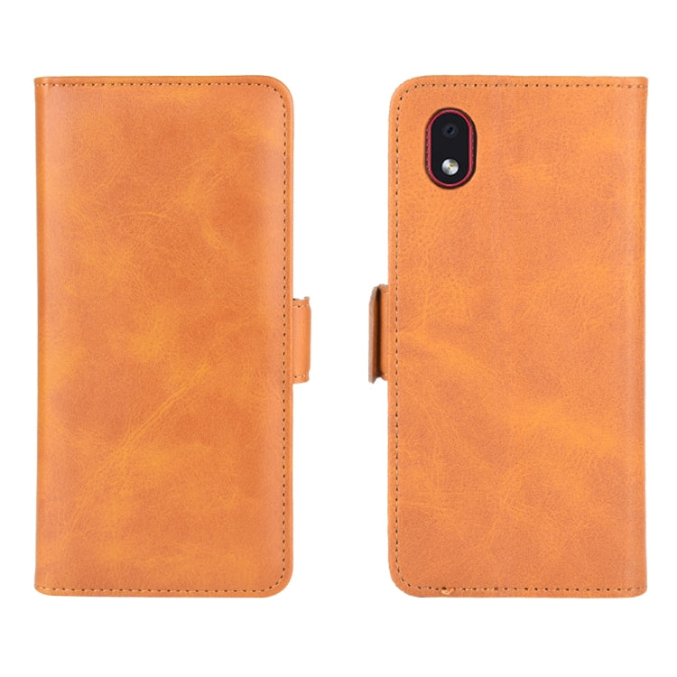 For Samsung Galaxy A01 Core / M01 Core Dual-side Magnetic Buckle Horizontal Flip Leather Case with Holder & Card Slots & Wallet