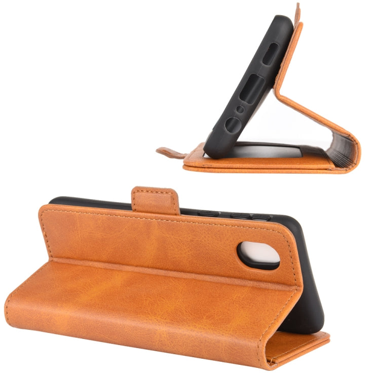 For Samsung Galaxy A01 Core / M01 Core Dual-side Magnetic Buckle Horizontal Flip Leather Case with Holder & Card Slots & Wallet