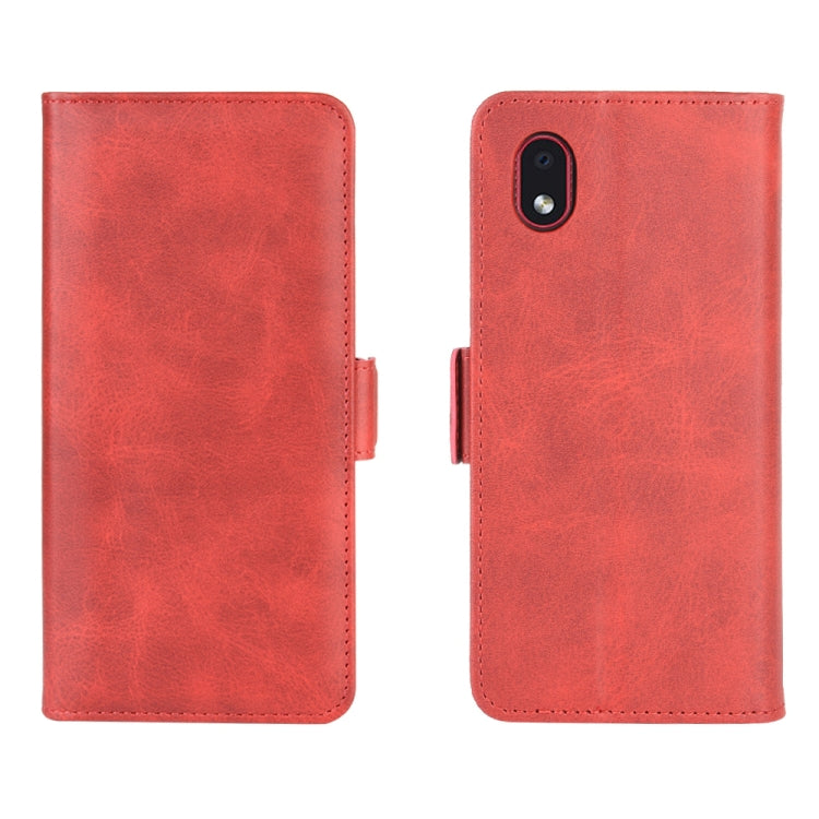 For Samsung Galaxy A01 Core / M01 Core Dual-side Magnetic Buckle Horizontal Flip Leather Case with Holder & Card Slots & Wallet