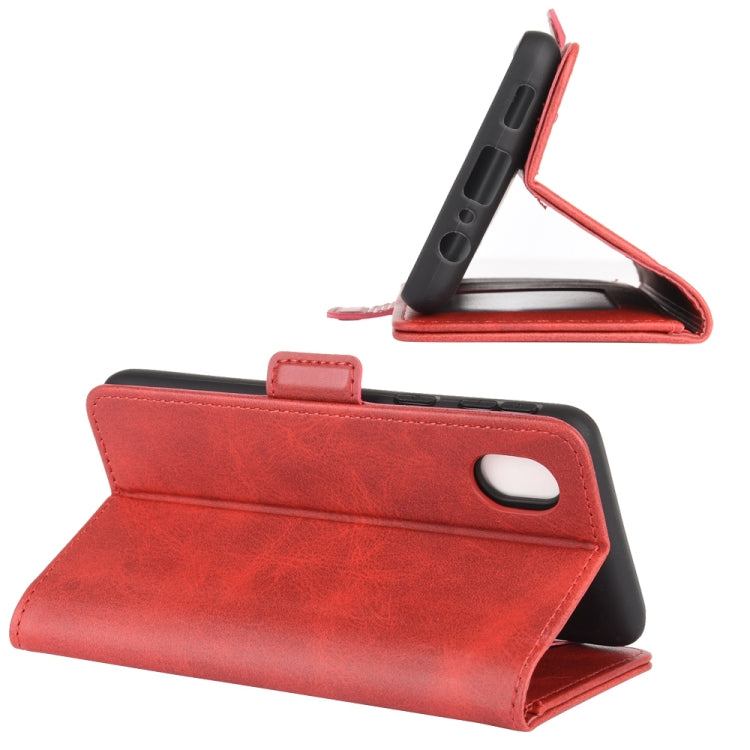For Samsung Galaxy A01 Core / M01 Core Dual-side Magnetic Buckle Horizontal Flip Leather Case with Holder & Card Slots & Wallet