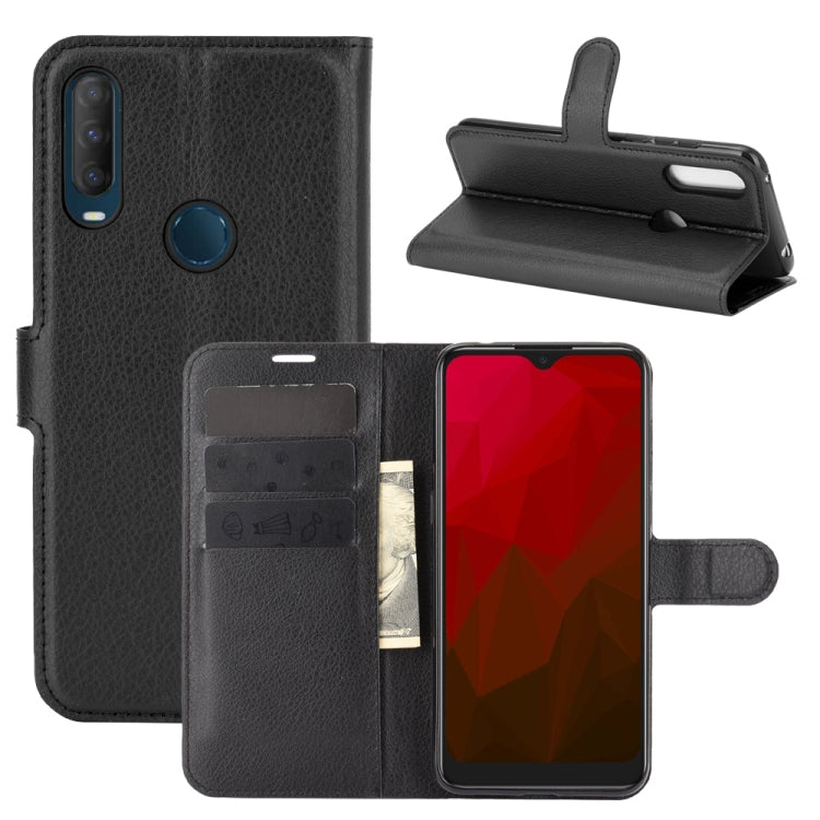 For Vodafone Smart V11 Litchi Texture Horizontal Flip Protective Case with Holder & Card Slots & Wallet