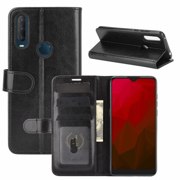 For Vodafone Smart V11 R64 Texture Single Horizontal Flip Protective Case with Holder & Card Slots & Wallet& Photo Frame