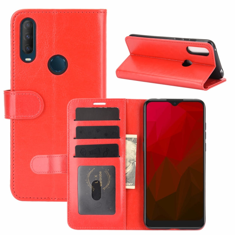 For Vodafone Smart V11 R64 Texture Single Horizontal Flip Protective Case with Holder & Card Slots & Wallet& Photo Frame