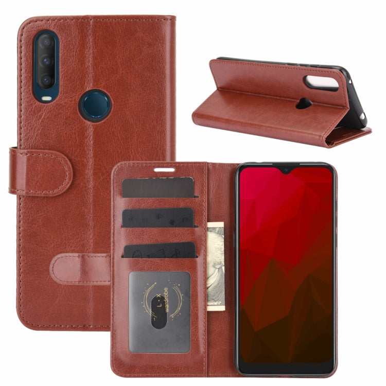 For Vodafone Smart V11 R64 Texture Single Horizontal Flip Protective Case with Holder & Card Slots & Wallet& Photo Frame