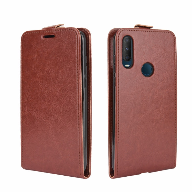 For Vodafone Smart V11 R64 Texture Single Vertical Flip Leather Protective Case with Card Slots & Photo Frame