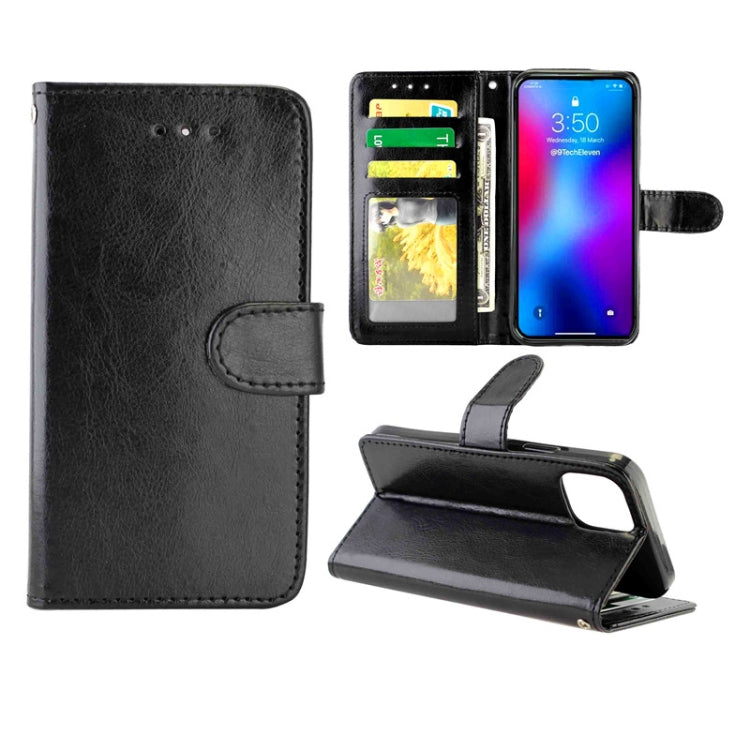For iPhone 12 Pro Max Crazy Horse Texture Leather Horizontal Flip Protective Case with Holder & Card Slots & Wallet & Photo Frame