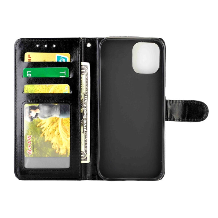For iPhone 12 Pro Max Crazy Horse Texture Leather Horizontal Flip Protective Case with Holder & Card Slots & Wallet & Photo Frame