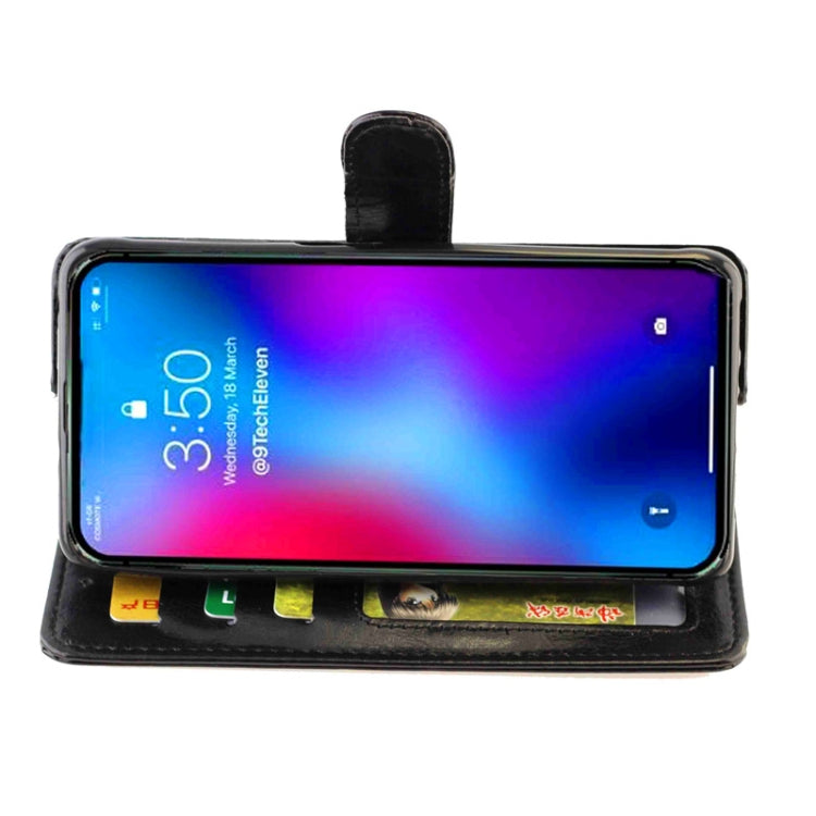 For iPhone 12 Pro Max Crazy Horse Texture Leather Horizontal Flip Protective Case with Holder & Card Slots & Wallet & Photo Frame