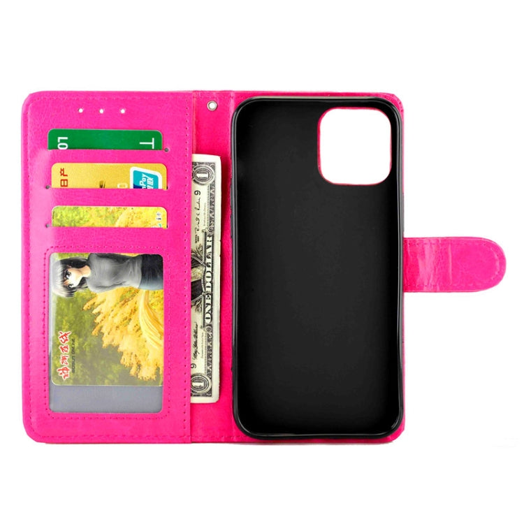 For iPhone 12 Pro Max Crazy Horse Texture Leather Horizontal Flip Protective Case with Holder & Card Slots & Wallet & Photo Frame