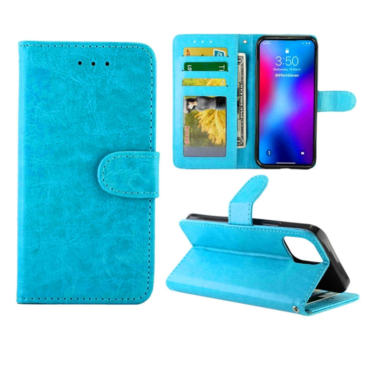 For iPhone 12 Pro Max Crazy Horse Texture Leather Horizontal Flip Protective Case with Holder & Card Slots & Wallet & Photo Frame