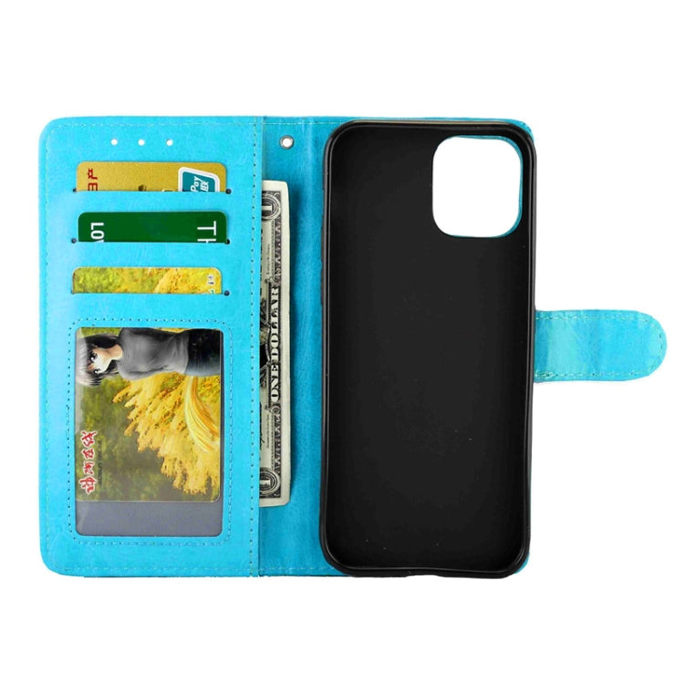 For iPhone 12 Pro Max Crazy Horse Texture Leather Horizontal Flip Protective Case with Holder & Card Slots & Wallet & Photo Frame