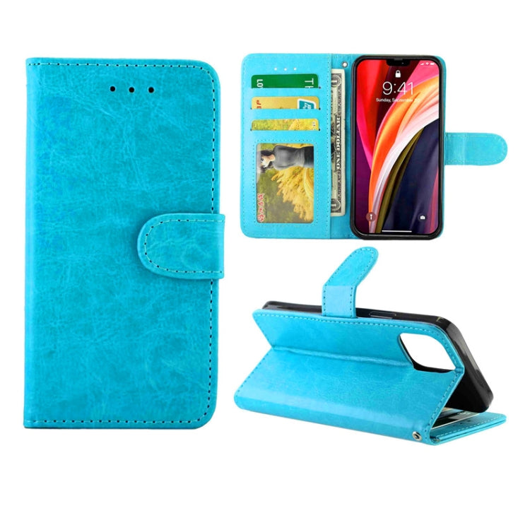 For iPhone 12 mini Crazy Horse Texture Leather Horizontal Flip Protective Case with Holder & Card Slots & Wallet & Photo Frame