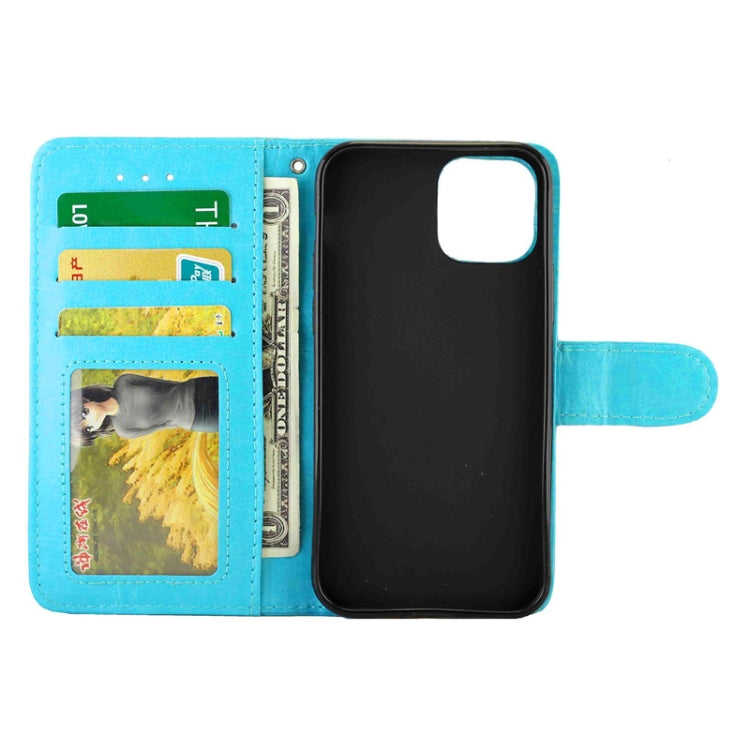 For iPhone 12 mini Crazy Horse Texture Leather Horizontal Flip Protective Case with Holder & Card Slots & Wallet & Photo Frame