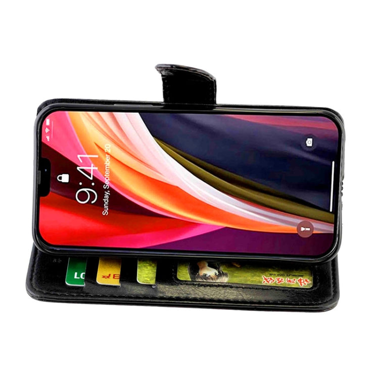 For iPhone 12 / 12 Pro Crazy Horse Texture Leather Horizontal Flip Protective Case with Holder & Card Slots & Wallet & Photo Frame