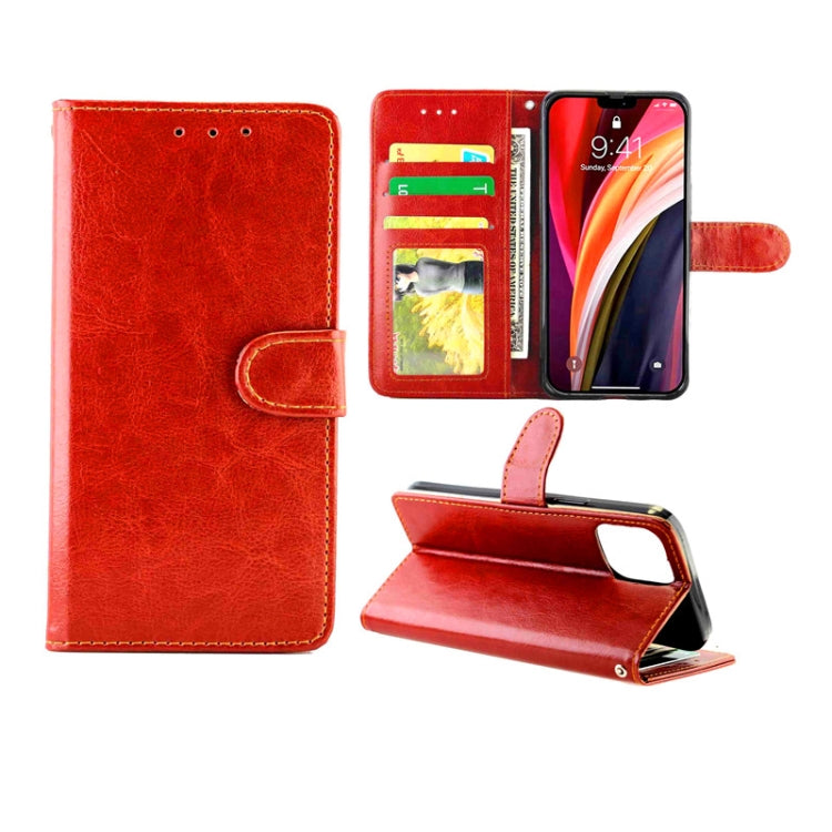 For iPhone 12 / 12 Pro Crazy Horse Texture Leather Horizontal Flip Protective Case with Holder & Card Slots & Wallet & Photo Frame