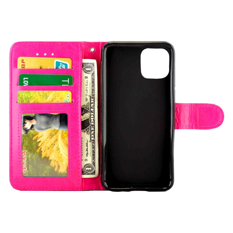 For iPhone 12 / 12 Pro Crazy Horse Texture Leather Horizontal Flip Protective Case with Holder & Card Slots & Wallet & Photo Frame