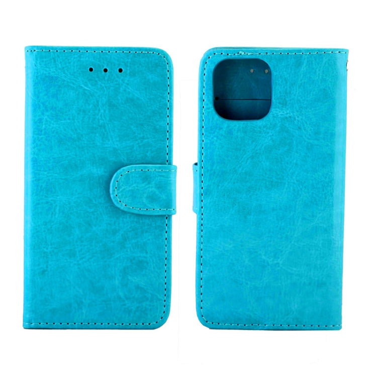 For iPhone 12 / 12 Pro Crazy Horse Texture Leather Horizontal Flip Protective Case with Holder & Card Slots & Wallet & Photo Frame