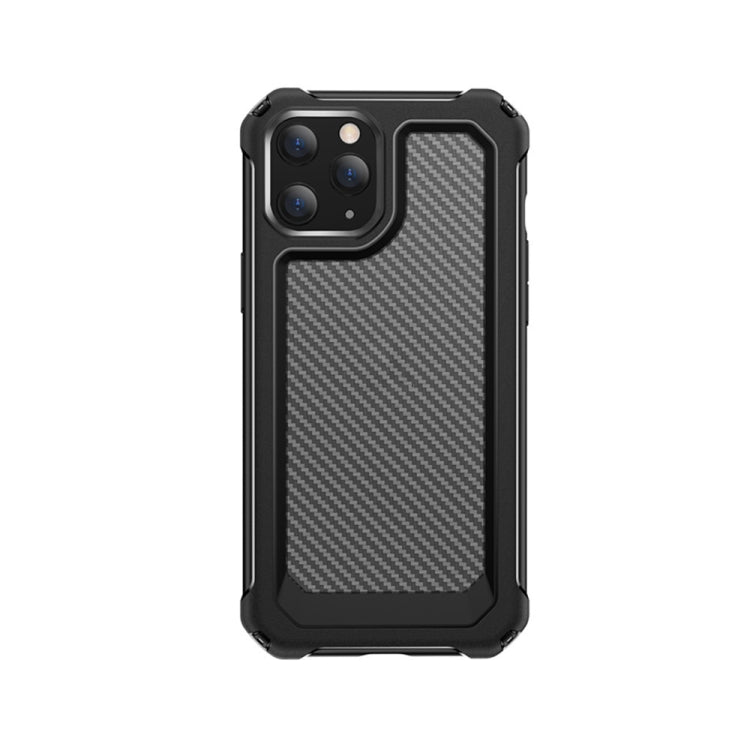 For iPhone 12 mini Transparent Carbon Fiber Texture Rugged Full Body TPU+PC Scratch-Resistant Shockproof Case