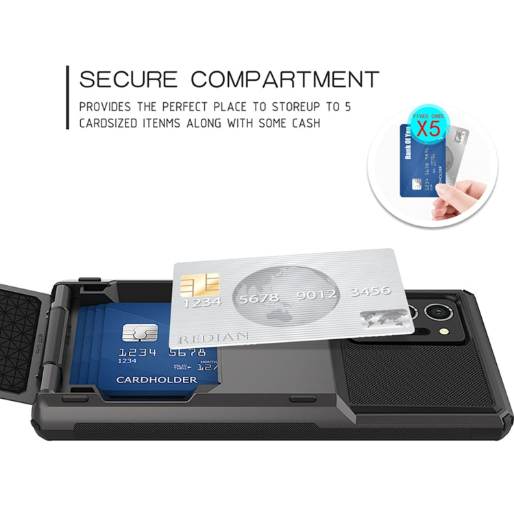 For Samsung Galaxy Note20 Scratch-Resistant Shockproof Heavy Duty Rugged Armor Protective Case with Card Slot