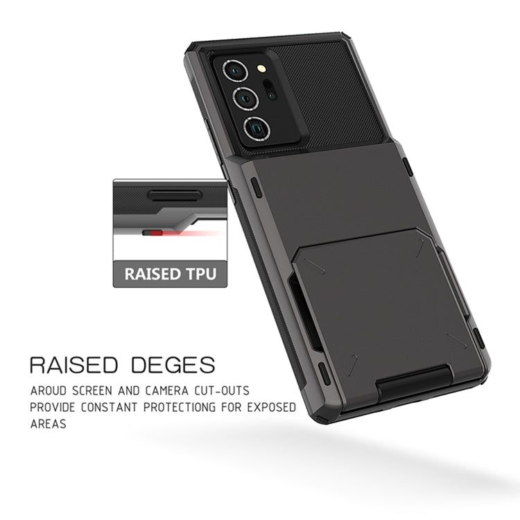 For Samsung Galaxy Note20 Scratch-Resistant Shockproof Heavy Duty Rugged Armor Protective Case with Card Slot
