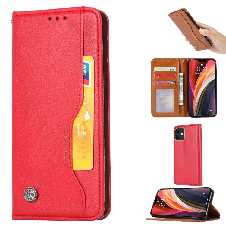 For iPhone 12 / 12 Pro Knead Skin Texture Horizontal Flip Leather Case with Photo Frame & Holder & Card Slots & Wallet