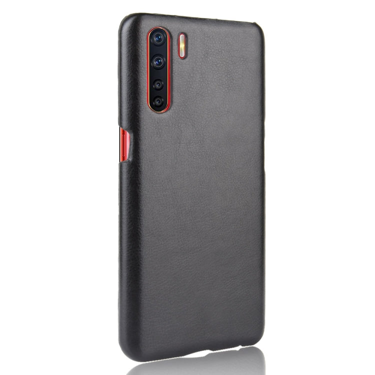 For OPPO A91 Shockproof Litchi Texture PC + PU Case