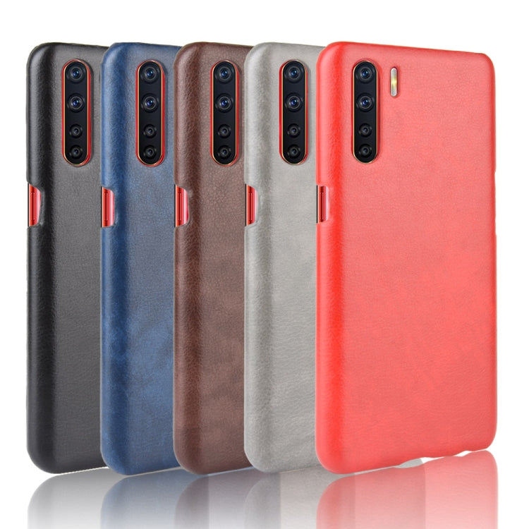 For OPPO A91 Shockproof Litchi Texture PC + PU Case