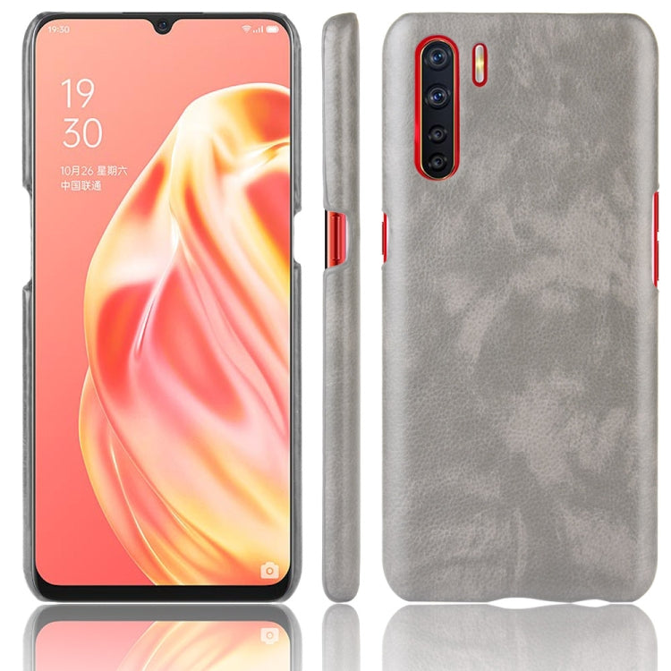 For OPPO A91 Shockproof Litchi Texture PC + PU Case