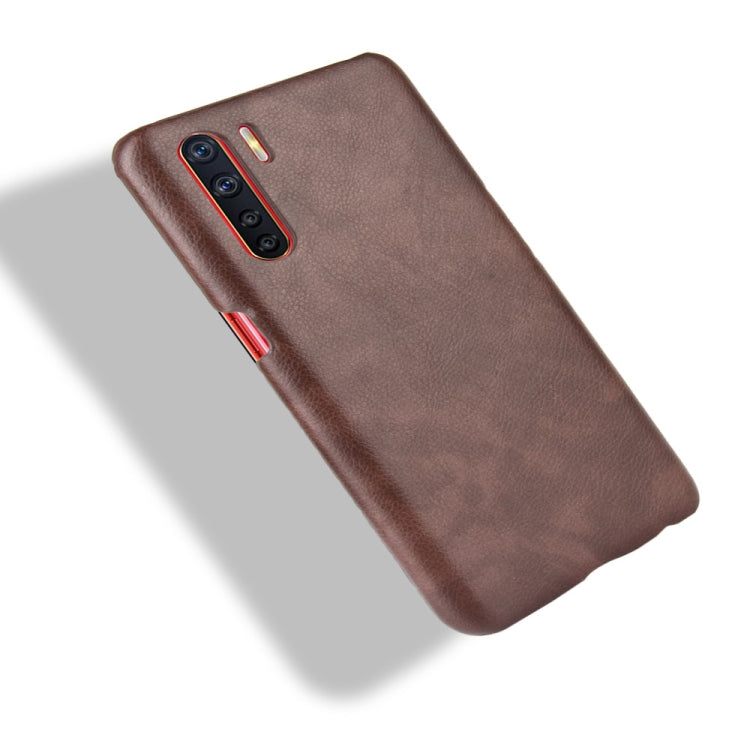 For OPPO A91 Shockproof Litchi Texture PC + PU Case