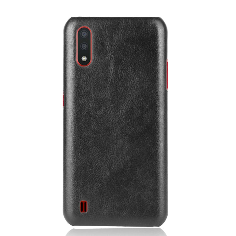 For Samsung Galaxy M01 Shockproof Litchi Texture PC + PU Case
