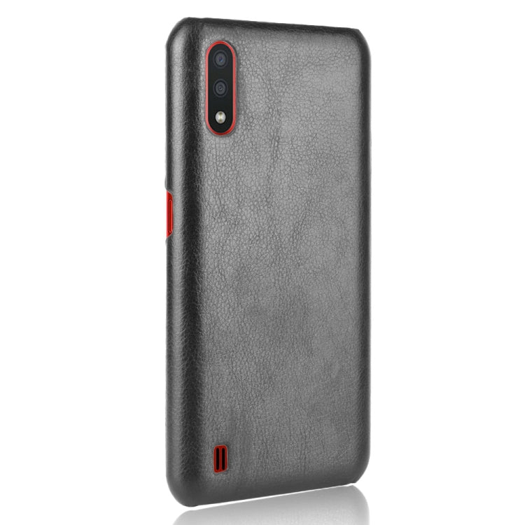 For Samsung Galaxy M01 Shockproof Litchi Texture PC + PU Case