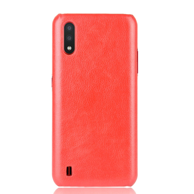 For Samsung Galaxy M01 Shockproof Litchi Texture PC + PU Case