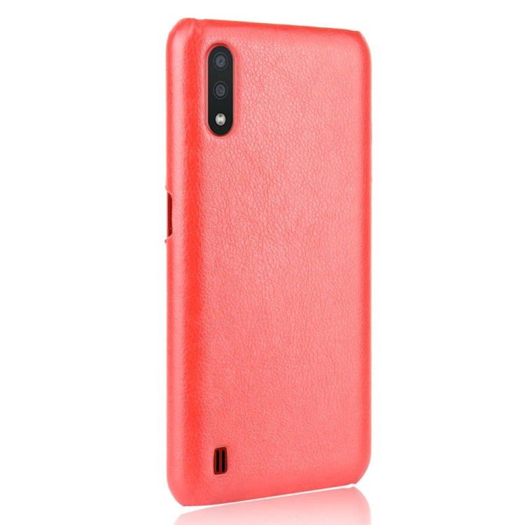 For Samsung Galaxy M01 Shockproof Litchi Texture PC + PU Case