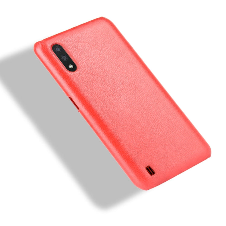 For Samsung Galaxy M01 Shockproof Litchi Texture PC + PU Case