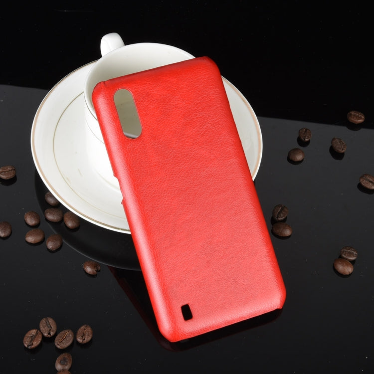 For Samsung Galaxy M01 Shockproof Litchi Texture PC + PU Case