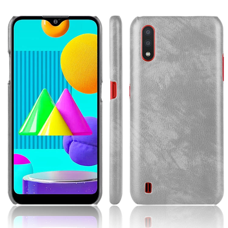 For Samsung Galaxy M01 Shockproof Litchi Texture PC + PU Case