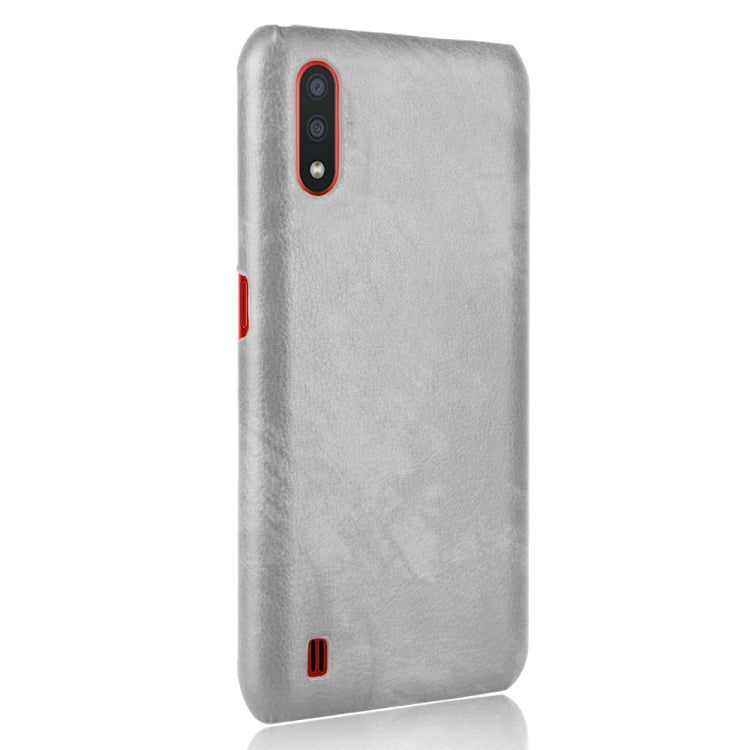 For Samsung Galaxy M01 Shockproof Litchi Texture PC + PU Case