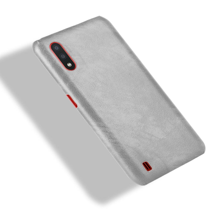 For Samsung Galaxy M01 Shockproof Litchi Texture PC + PU Case