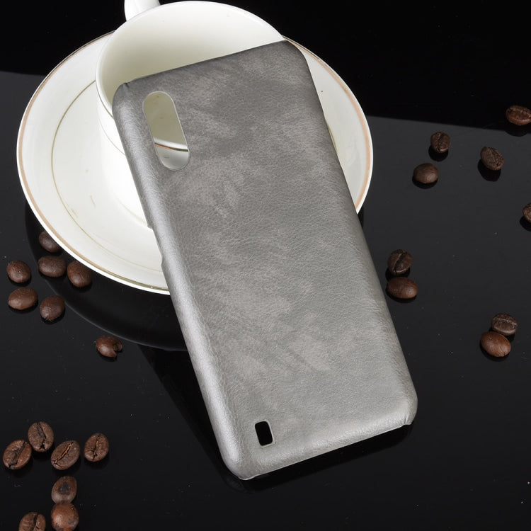 For Samsung Galaxy M01 Shockproof Litchi Texture PC + PU Case