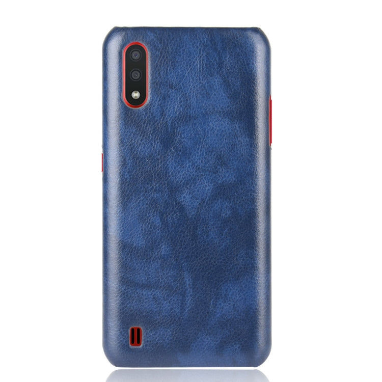 For Samsung Galaxy M01 Shockproof Litchi Texture PC + PU Case