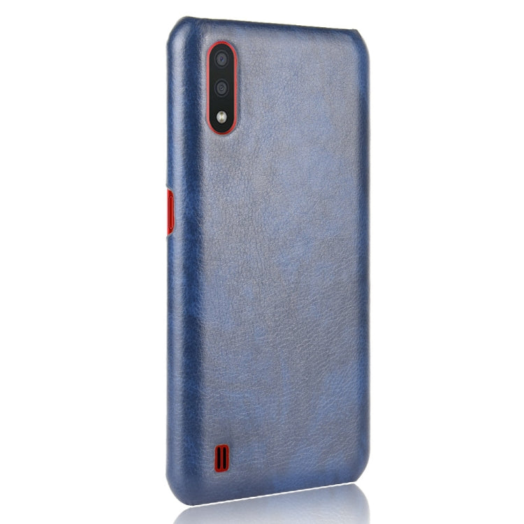 For Samsung Galaxy M01 Shockproof Litchi Texture PC + PU Case