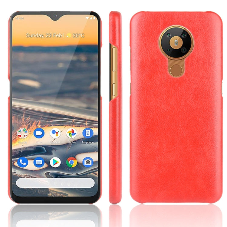 For Nokia 5.3 Shockproof Litchi Texture PC + PU Case