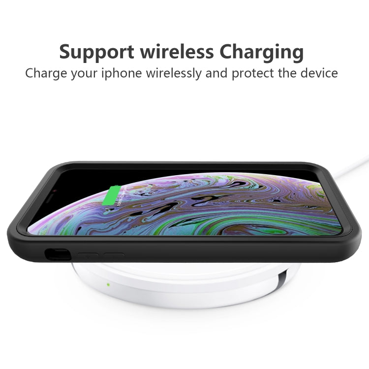 For iPhone XR Wave Pattern 3 in 1 Silicone+PC Shockproof Protective Case